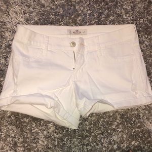 White Jean Shorts